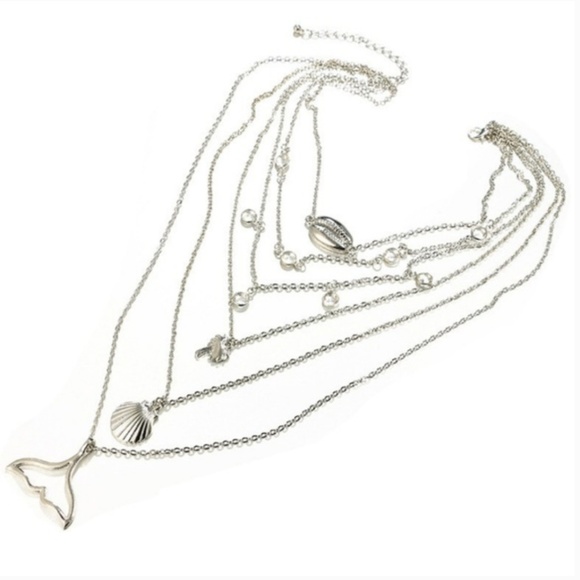 NEW Women's Boho Multilayered Sea Chocker Necklace - Picture 2 of 2